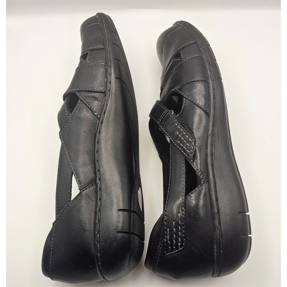Clarks Bendables Women's Black Leather Mary Jane Comfort Shoes Size 7.5 - Picture 10 of 11